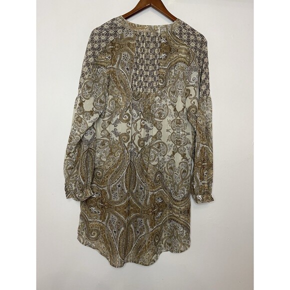 Lane Bryant Women's 14 16 Brown Gold long Sleeve Tunic Top NWT Cover Up - Picture 6 of 7